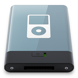 Graphite iPod W Icon 256x256 png